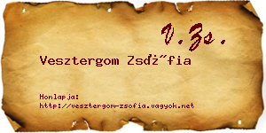 Vesztergom Zsófia névjegykártya